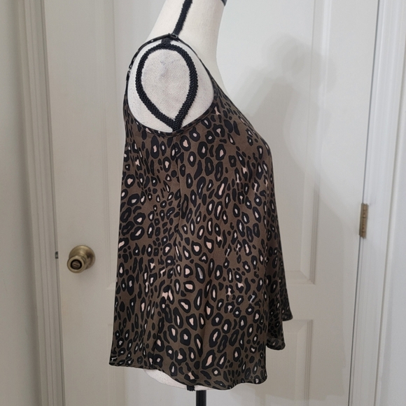 Apt. 9 Brown Size XS Brown, Black & Peach Leopard Print Cami/Spaghetti Strap Top - Picture 4 of 10